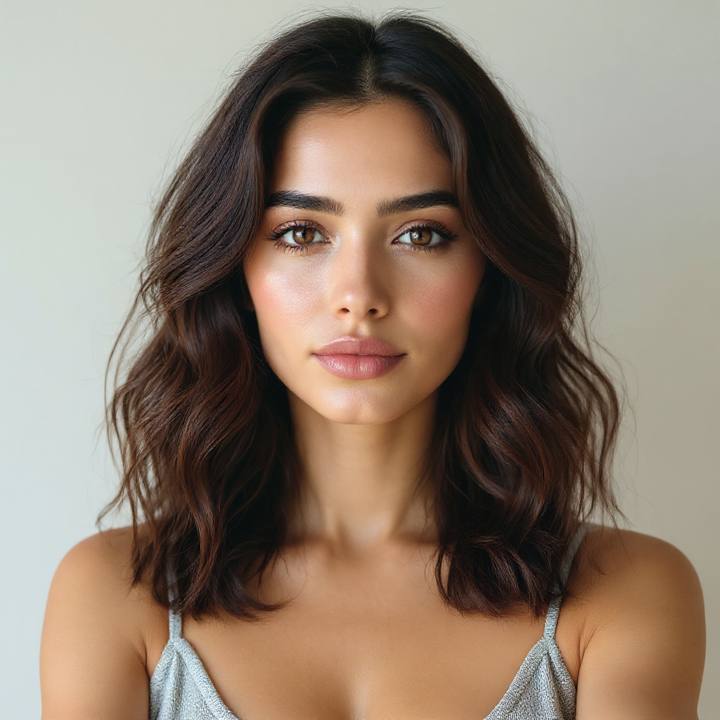 Butterfly cut hairstyle try on preview with face-framing layers
