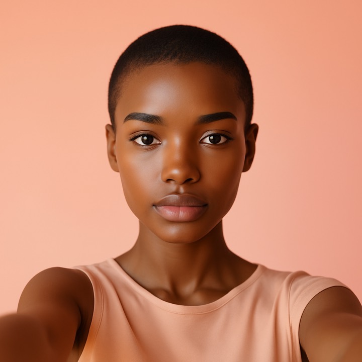 Buzz cut hairstyle try on preview on a real face