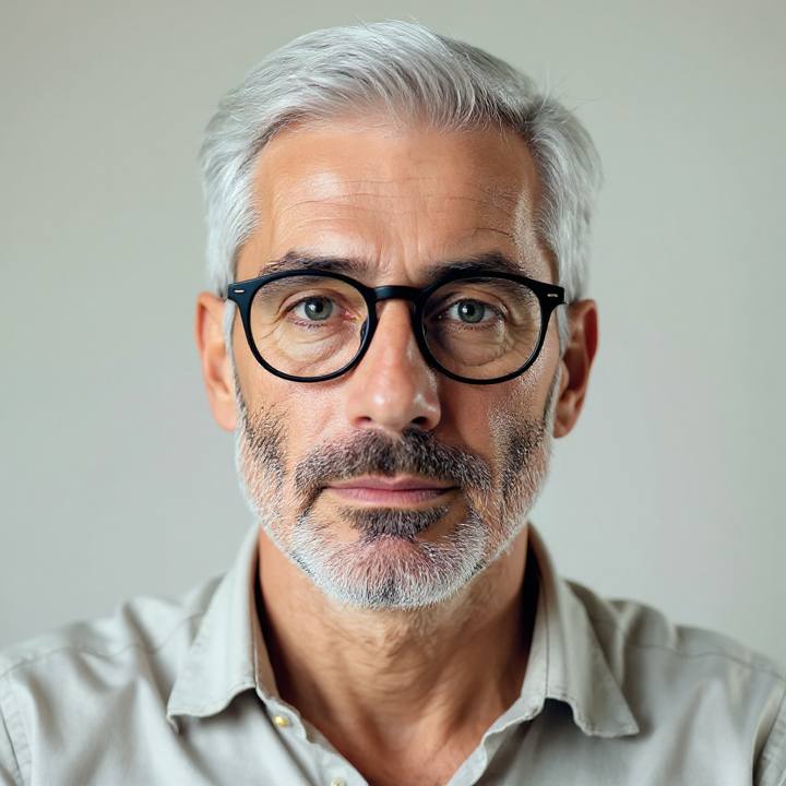 AI gray hair try-on preview: same face gone silver