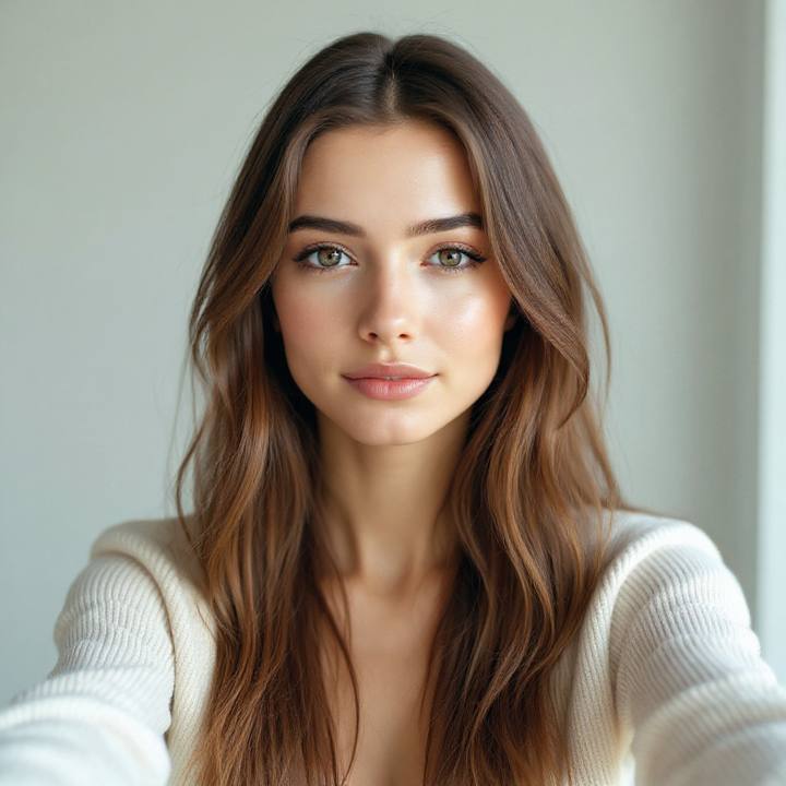 Long layers hairstyle try on preview, identity preserved